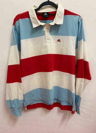 Polo Rugby Adidas Vintage a Righe – Uomo – Taglia S, brand: adidas, condizioni: Ottime, taglia: S, €6.00, €7.00 include la Protezione acquisti
