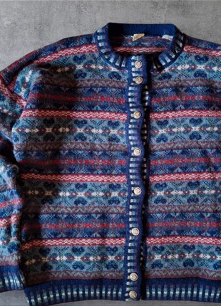 The Shetland Connection fair isle 100% wool multicoloured cardigan handknitted in Scotland, marque: Scotland, état: Très bon état, taille: L / 40 / 12, 65,00 €, 68,95 € Protection acheteurs incluse
