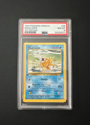 Magicarpe Set de base Edition 1 35/102 PSA 8, marque: Pokémon, état: Très bon état, 90,00 €, 95,20 € Protection acheteurs incluse