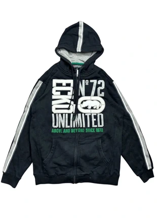 Pull / Sweat zippé Ecko Unlimited y2k coupe oversize Noir / Gris - M, brand: ECKO UNLTD., condition: Very good, size: M, €35.00, €37.45 includes Buyer Protection Pro
