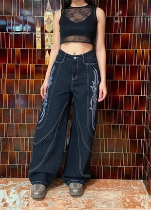 Jean Baggy Noir Brodé, merk: Studio Celeste, staat: Heel goed, maat: S / 36 / 8, € 59,90, € 63,60 inclusief Kopersbescherming Pro