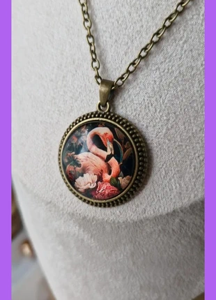 Collier pendentif femme tendance fashion flamant rose, brand: Fashion, condition: New without tags, €8.30, €9.42 includes Buyer Protection Pro