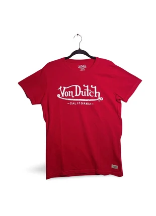 T-shirt Von Dutch rouge logo California imprimé vintage taille L, brand: Von Dutch, condizioni: Ottime, taglia: L, €13.00, €14.35 include la Protezione acquisti Pro