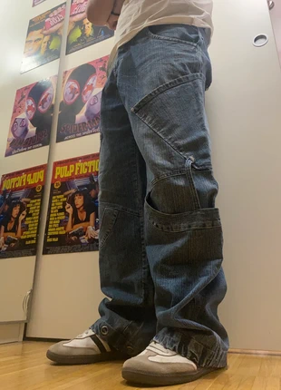 Jeans Japanese Baggy L – Blu Slavato Vintage unisex, estado: Muito bom, tamanho: L, €32.49, €34.81 inclui Proteção do Comprador