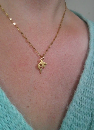 Petit requin 🌟 collier acier inoxydable waterproof doré réglable, brand: acier inoxydable, condition: Very good, €8.00, €9.10 includes Buyer Protection Pro