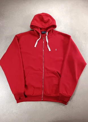 Sweat à capuche zippé Veste Ralph Lauren | rouge logo brodé blanc | taille XXL pour homme, brand: Ralph Lauren, condition: Good, size: XXL, €29.90, €32.10 includes Buyer Protection