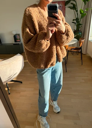 Zacht gebreid vest oversized in camel, marque: maison Osé, état: Neuf sans étiquette, taille: M / 38 / 10, 199,00 €, 209,65 € Protection acheteurs incluse