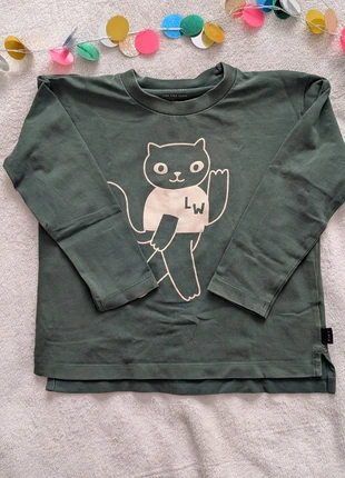 forest green Tinycottons LW Cat long sleeve t-shirt 2 years, marque: Tinycottons, état: Très bon état, taille: 18-24 mois / 86 cm, 10,00 €, 11,20 € Protection acheteurs incluse