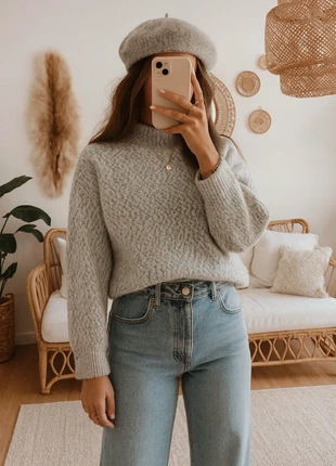 Pull d'hiver bleu clair et gris taille 38 vintage tout doux, marke: Vintage Dressing, zustand: Sehr gut, größe: M / 38 / 10, 19,95 €, 21,65 € beinhaltet Vinted-Käuferschutz Pro