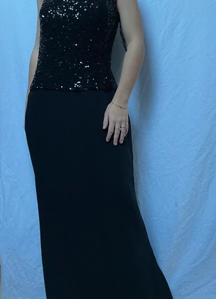 Robe de fête chic longue à sequin noir vintage SP collection cocktails taille 42/XL en très bon état, marque: SP, état: Très bon état, taille: XL / 42 / 14, 20,00 €, 21,70 € Protection acheteurs incluse