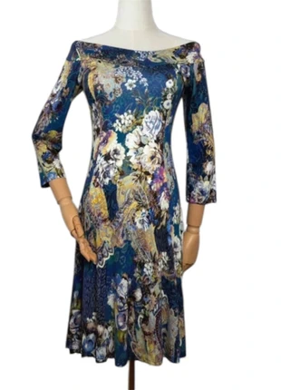 Off shoulder flowered printed dress vintage mermaid made in Italy 94% viscose 6% elasthanne, brand: Vintage Dressing, condition: Very good, size: S / 36 / 8, €5.00, €5.95 includes Buyer Protection Pro