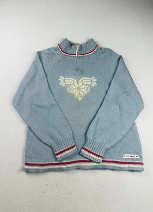 Pull 1/4 Zip Dale Of Norway Laine Bleue Clair Motif Flocon Vintage Y2K - Taille M, brand: Dale of Norway, condition: Very good, size: M, €94.90, €100.35 includes Buyer Protection Pro