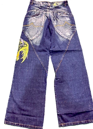 Y2K RARE Vintage Skater Style Baggy Unisex jeans JNCO embroidered wide leg punk 00’s style, marca: El perro verde, estado: Muito bom, tamanho: M, €60.00, €63.70 inclui Proteção do Comprador Pro