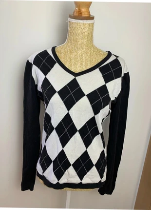 Pull a carreaux Tommy Hilfiger noir et blanc - taille M femme, marque: Tommy Hilfiger, état: Très bon état, taille: M / 38 / 10, 15,00 €, 16,45 € Protection acheteurs (Pro) incluse