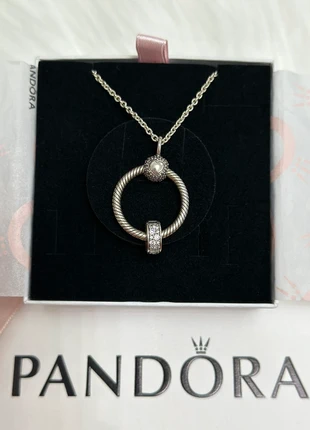 Pandora necklace with O ring and diamond charm, brand: Pandora, condition: Very good, £50.00, £53.20 includes Buyer Protection Pro