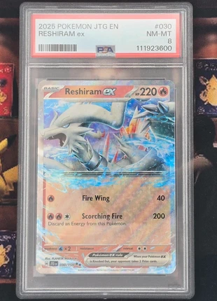 Carta Gradata PSA 8 Reshiram EX 030/159 Journey Together, marque: Pokémon, état: Très bon état, 20,99 €, 22,74 € Protection acheteurs (Pro) incluse