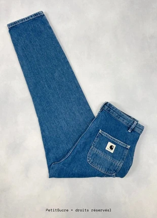 Jean Carhartt wip Bleu Marine W’ Pierce Pant 100% coton Jean Droit Knee - Taille S w26 #1753, marca: Carhartt, estado: Muito bom, tamanho: S / 36 / 8, €49.00, €52.15 inclui Proteção do Comprador Pro