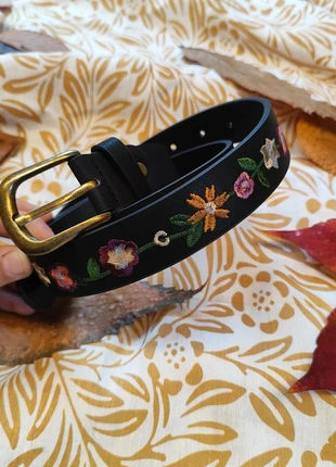 Gürtel Sommer Vintage Stitched Blumen Rare fancy Old-school Wow Leder Neu, état: Neuf avec étiquette, taille: Ajustable, 18,90 €, 20,55 € Protection acheteurs incluse