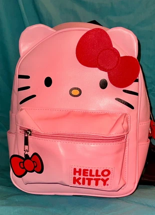 🐱 SAC à DOS rose Hello Kitty 100 % cuir végan cartable école sac fourre tout backpack, brand: Hello Kitty, condizioni: Nuovo senza cartellino, €35.00, €37.45 include la Protezione acquisti