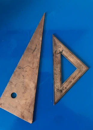 Juego de dos reglas vintage de madera decoración colección, marque: Antiquité, état: Très bon état, 12,00 €, 13,30 € Protection acheteurs incluse