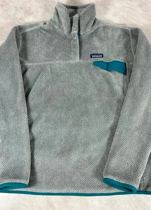 Patagonia Snap-T polaire grise à boutons turquoise – taille XL femme Code 013N, marque: Patagonia, état: Très bon état, taille: XL / 42 / 14, 49,00 €, 52,15 € Protection acheteurs (Pro) incluse