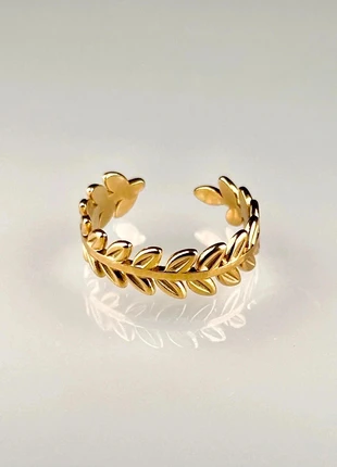 Bague Ajustable en Acier Inoxydable Doré Lorier #43, marque: histoire d'or, état: Très bon état, taille: Ajustable, 6,95 €, 8,00 € Protection acheteurs (Pro) incluse