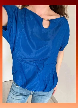 🎀 Blouse manche courte bleu, marca: Boutique Parisienne, estado: Novo sem etiquetas, tamanho: M / 38 / 10, €10.00, €11.20 inclui Proteção do Comprador