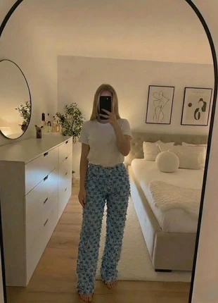 Pantalon en jean bleu délavé à carreaux pour femmes taille s, marque: VintageGrid Co., état: Très bon état, taille: S / 36 / 8, 53,90 €, 57,30 € Protection acheteurs incluse