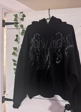 Named Collective black gothic heart print pullover hoodie, brand: NAMED collective, condition: Very good, size: L / UK 16-18, £60.00, £63.70 includes Buyer Protection