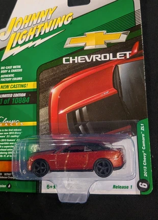 Johnny Lightning Chevrolet 2013 Chevy Camero ZL 1 On Blister, marca: Johnny Lightning, estado: Novo sem etiquetas, tamanho: Tamanho único, €9.90, €11.10 inclui Proteção do Comprador