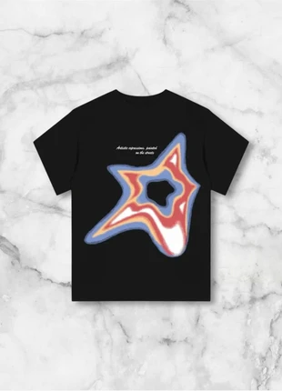 T-shirt noir imprimé graphique étoile abstraite taille M style streetwear Y2K vintage, marque: y2k, état: Très bon état, taille: M, 20,00 €, 21,70 € Protection acheteurs (Pro) incluse