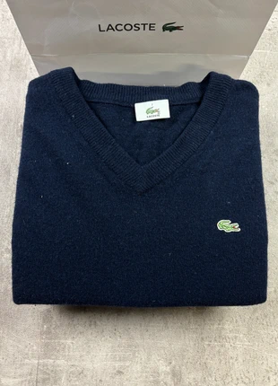 Pull col V lacoste unies marine logo brodé taille XXL homme / KZ193, marke: Lacoste, zustand: Sehr gut, größe: XXL, 34,90 €, 37,35 € inklusive Vinted-Käuferschutz