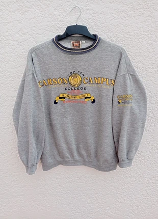 Sweat vintage Varsity Yellow Wings – Carson Campus College – gris chiné – M/L oversize, brand: Varsity, condition: Good, size: M, €13.80, €15.19 includes Buyer Protection