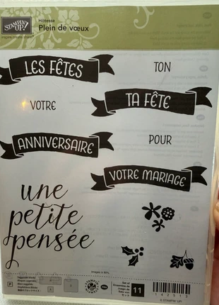 Set Stampin’ Up! “Plein de vœux” 11 tampons transparents, marque: Stampin' Up!, état: Très bon état, 5,00 €, 5,95 € Protection acheteurs incluse