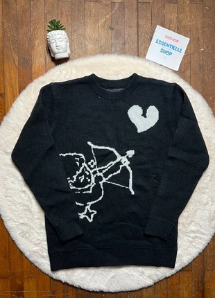 Pull maille oversize tendance , knit Y2K streetwear Aesthetic en coton avec motif - Taille M, brand: y2k, condition: New without tags, size: M, €30.00, €32.20 includes Buyer Protection