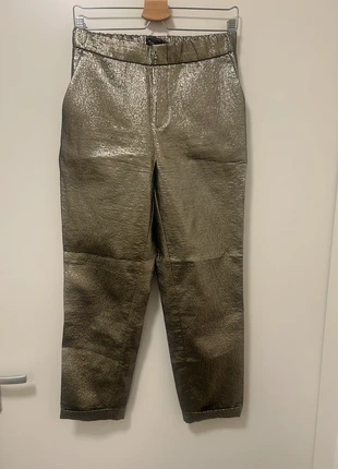 Metallic broek, merk: Zara, staat: Heel goed, maat: S / 36 / 8, € 6,00, € 7,00 inclusief Kopersbescherming