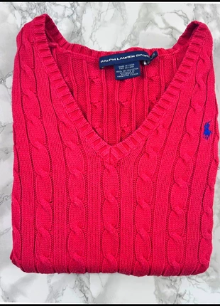Sweat/Pull Cable Knit ,Torsadé Ralph Lauren Rouge / Logo brodé Bleu / Taille XL Homme, marke: Ralph Lauren, zustand: Sehr gut, größe: XL, 40,65 €, 43,38 € inklusive Vinted-Käuferschutz