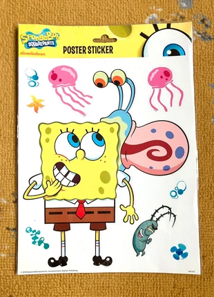 Spongebob muurstickers, merk: SpongeBob SquarePants, staat: Nieuw met prijskaartje, maat: Universeel, € 2,50, € 3,33 inclusief Kopersbescherming