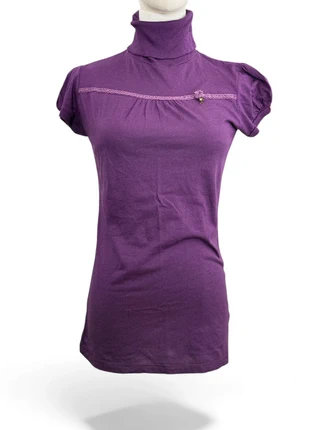 Top col roulé violet vintage BSK Bershka – Années 2000 – Taille S/XS, marque: Vintage Dressing, état: Très bon état, taille: S / 36 / 8, 10,00 €, 11,20 € Protection acheteurs (Pro) incluse