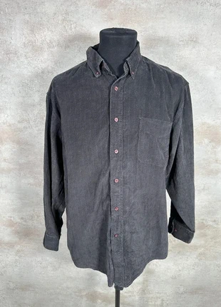 Chemise Vintage En Velours Côtelé / Corduroy Knightbridge gris herringbone taille M, merk: Vintage Dressing, staat: Heel goed, maat: M, € 18,00, € 19,60 inclusief Kopersbescherming Pro