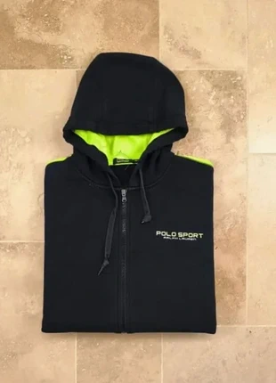Sweat a capuche full zip Polo Ralph Lauren Sport - Homme XXL - Noir et vert fluo - Excellent état, marque: Ralph Lauren, état: Très bon état, taille: XXL, 59,00 €, 62,65 € Protection acheteurs (Pro) incluse