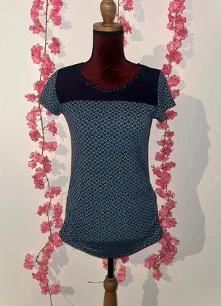 T-shirt grossesse bleu motif & dentelle Taille S, marke: maternité, zustand: Sehr gut, größe: S / 36 / 8, 5,00 €, 5,95 € inklusive Vinted-Käuferschutz