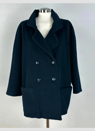 Cappotto doppio petto Piacenza blu scuro lana – Taglia 44 IT, marca: Piacenza, estado: Muito bom, tamanho: XXL / 44 / 16, €106.49, €112.51 inclui Proteção do Comprador Pro