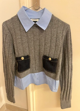 Pull court en laine et cachemire sandro, marque: Sandro, état: Neuf sans étiquette, taille: S / 36 / 8, 140,00 €, 147,70 € Protection acheteurs incluse