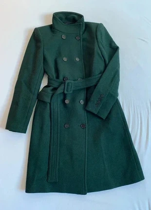 Manteau ceinturé laine vert foncé ZARA M, marque: Zara, état: Neuf sans étiquette, taille: M / 38 / 10, 100,00 €, 105,70 € Protection acheteurs incluse