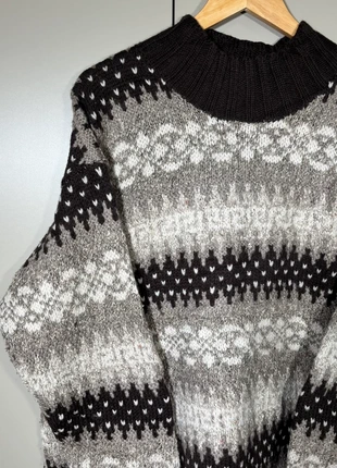 Vintage ethnic wollen fair isle trui winter knit warme pullover duurzaam tijdloos retro laine coogi, merk: Vintage Dressing, staat: Heel goed, maat: XXXL, € 24,00, € 25,90 inclusief Kopersbescherming