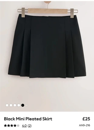 Next black pleated mini skirt size 12, brand: Next, condition: New without tags, size: M / UK 12-14, £7.97, £9.07 includes Buyer Protection