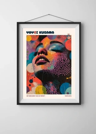 Affiche / Poster – Visage Abstrait Coloré – Format A3 (29,7 x 42 cm), marque: Yayoi Kusama, état: Très bon état, 11,00 €, 12,25 € Protection acheteurs (Pro) incluse