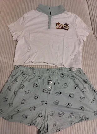 Pyjama short " Tic et Tac", marque: Primark, état: Bon état, taille: S / 36 / 8, 2,00 €, 2,80 € Protection acheteurs incluse