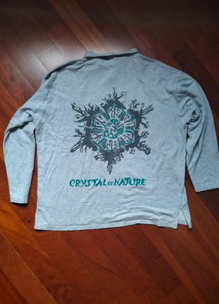 Vintage Long Sleeve Hawaiian Crystal Of Nature Half Zip Sweatshirt, marque: Vintage Dressing, état: Très bon état, taille: L, 15,00 €, 16,45 € Protection acheteurs incluse